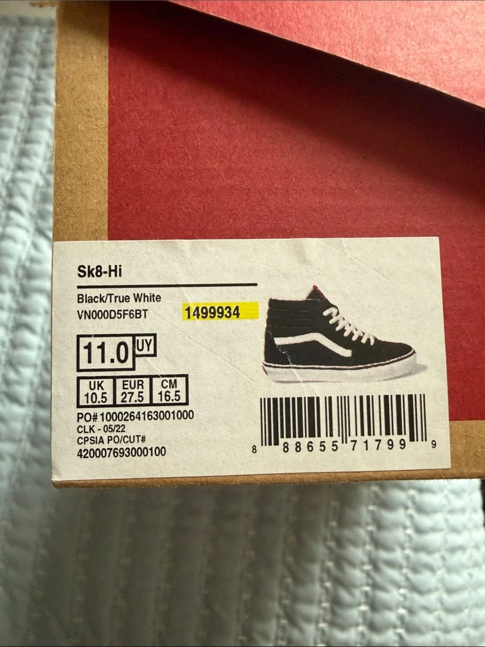 Vans Kids Black and White High-Top Skate Sneakers